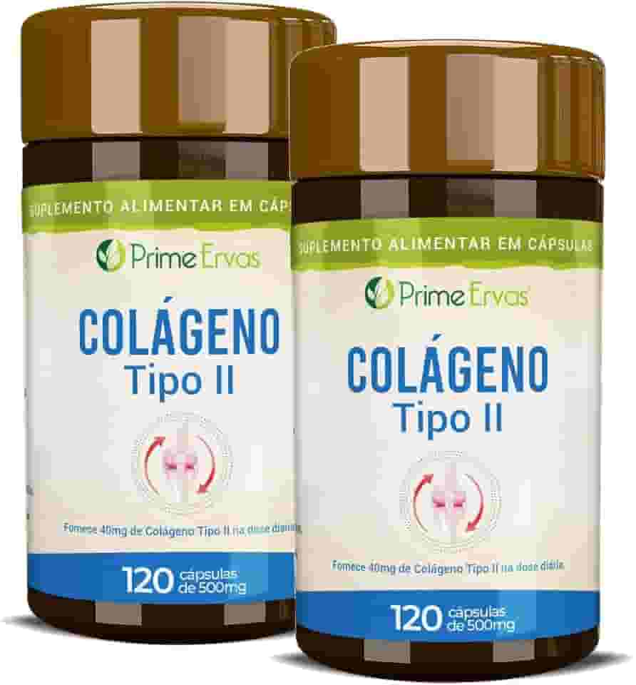 2x Colágeno Tipo 2 Saúde das Articulações 120 Cáps - Prime Ervas