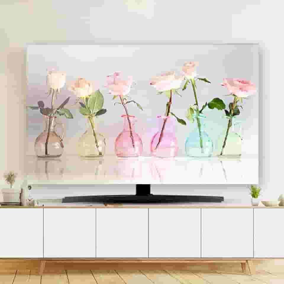 Capa de TV para tela de TV, capa contra poeira universal para ambientes internos de 32 a 80 polegadas, capas para monitor LCD LED para pendurar em casa, mesa, tela curvada, pano à prova de poeira
