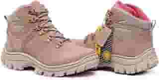 Bota Feminina Trilha Adventure Arizona Blaqueada em Couro Legítimo Palmilha de Gel