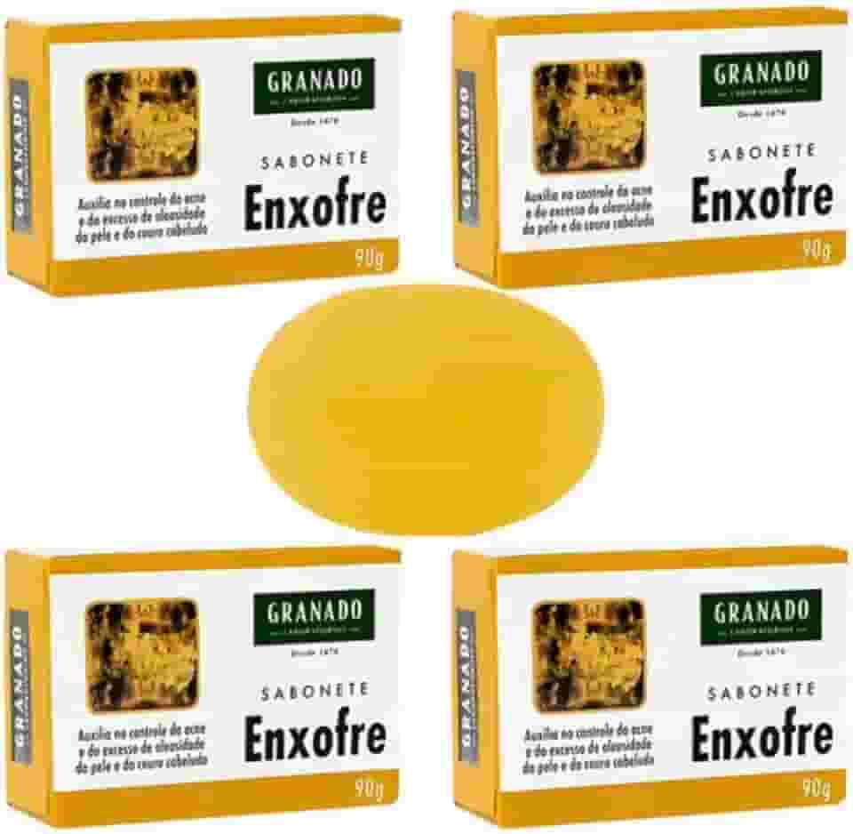 Kit C/4 Sabonetes Em Barra 90g Enxofre Para Acne Granado