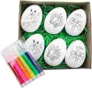Kit 12 Ovos De Páscoa Infantil Para Colorir Com Canetinhas