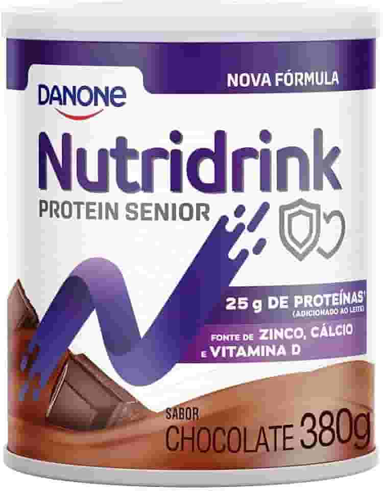 Nutridrink Protein Senior Chocolate, Suplemento Nutricional, 25g de Proteínas, Cálcio e Zinco, Baixo Teor de Gordura, 380g