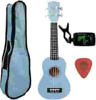 Ukulele Azul Seven Soprano Suk-07 LB/LB C/Capa e Afinador