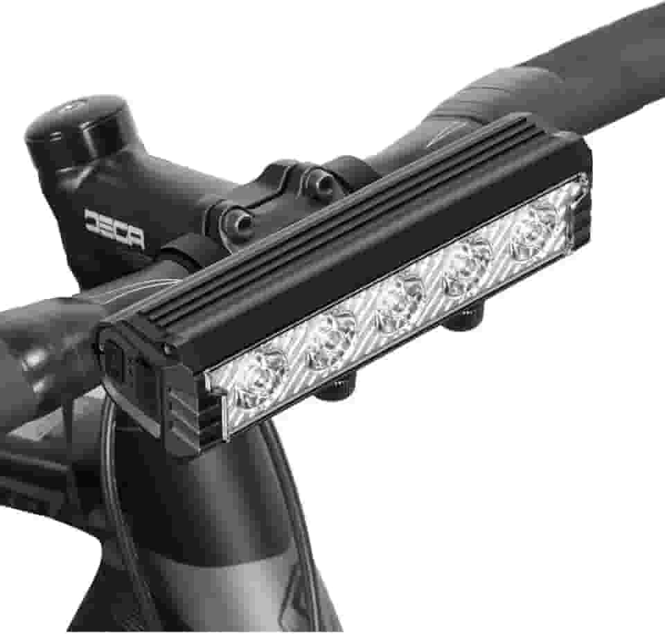 Farol Bike 5 Leds Super Potente Guiador guidão Speed Mtb Urbanas Iluminação Total Para Pedal A Noite Versão Premium Mais Forte Lanterna Bicicleta Recarregavel USB Luz Modo Sinalizador