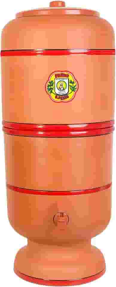 Cerâmica Center Art Filtro de Barro Rústico 5 Litros com 1 Boia e 1 Vela Tripla Ação
