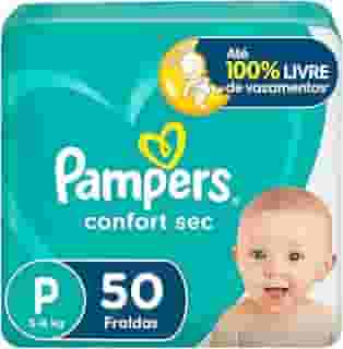 Fralda Pampers Confort Sec P 50 unidades