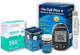 Combo Medidor + 50 Tiras + 100 Lancetas + Caneta - On Call Plus 2