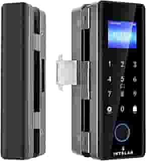 Fechadura Digital Biométrica Vidro, 5 em 1 Impressão Digital Biométrica Fechadura porta de Vidro, Ótima para Escritório, Casa, Hotel, Apartamento