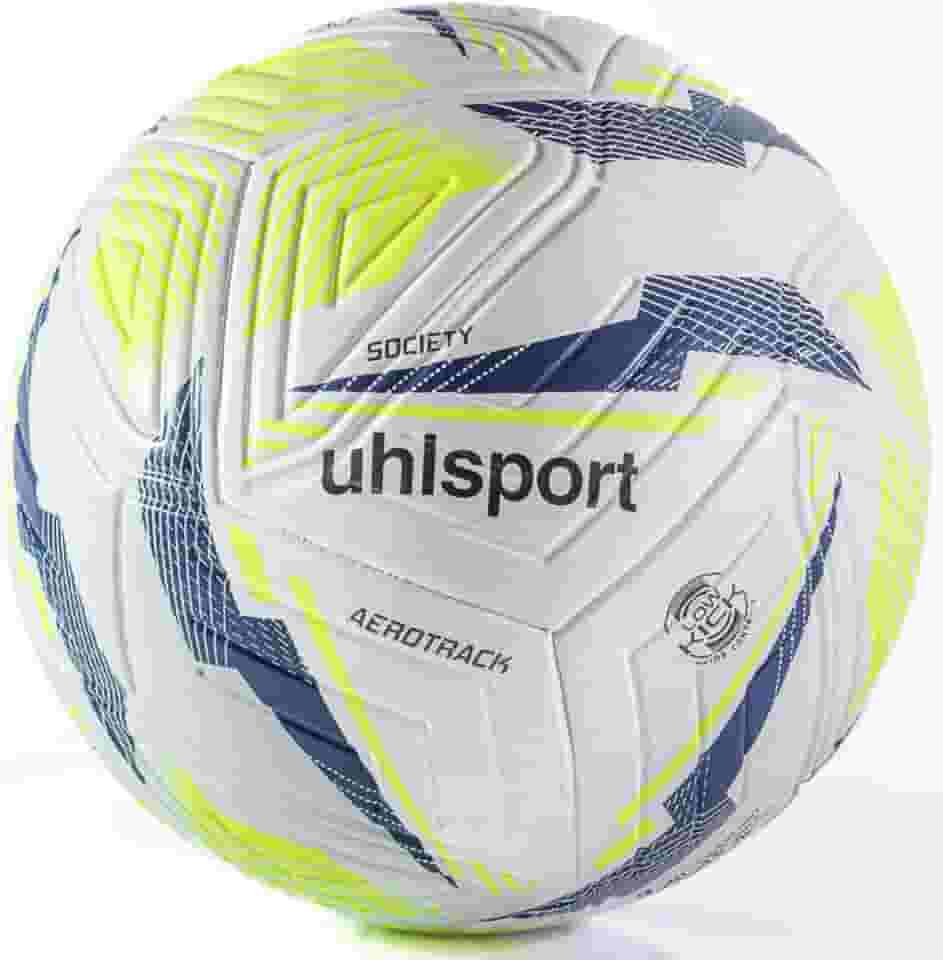 Bola Futebol Society Uhlsport Aerotrack Tamanho 5 Termocolada Sem Costura Oficial Jogo Treino Resistente Leve para Adulto Masculino Feminino Resistente Grama Sintética Profissional