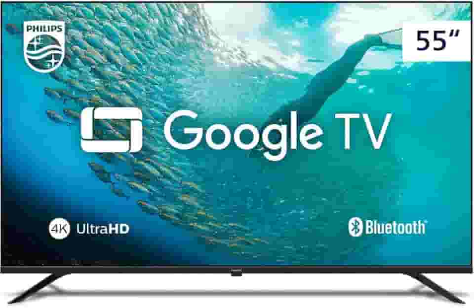 PHILIPS, Smart TV, 55'' 4K UHD, 55PUG7019/78, Google TV, Comando de Voz, HDR