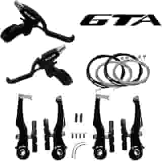 Kit Freio V-brake Para Bicicleta Bike Com Manete Alumínio Cabos Completo GTA