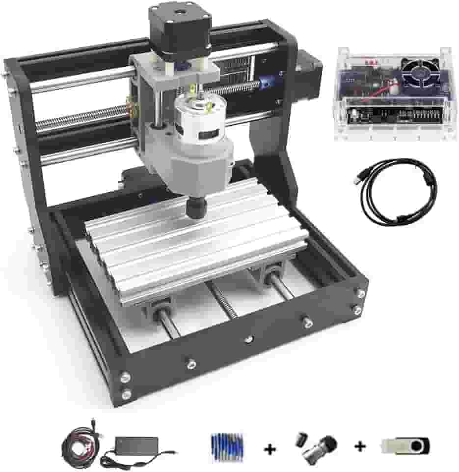 CNCTOPBAOS Kit de mini roteador CNC 1610 PRO, 3 eixos para desktop GRBL controle, máquina de gravação, gravação em acrílico, PVC, PCB, plástico, fresadora de madeira