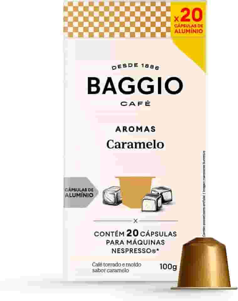 Cápsulas de Café Baggio Café Aroma Caramelo, compatível com Nespresso, contém 20 cápsulas