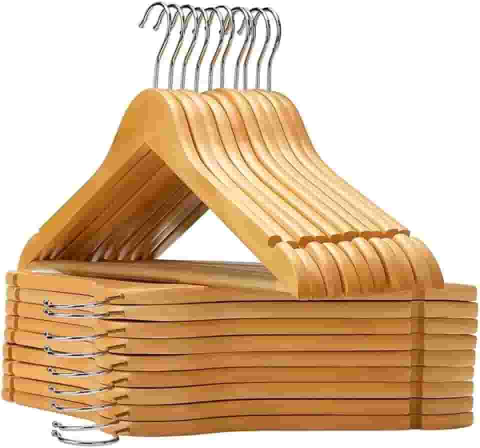 Cabide Madeira variações Preto ou Marfim (10, Marfim)