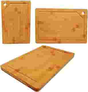 Tabua de Bambu Carne Madeira Churrasco Grande Legumes 40X30 Bamboo