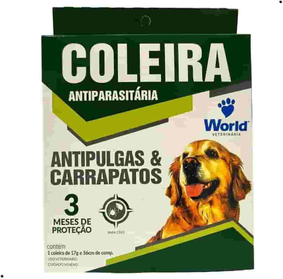 World Veterinária Coleira Antipulgas E Carrapato Para Cães Multicor