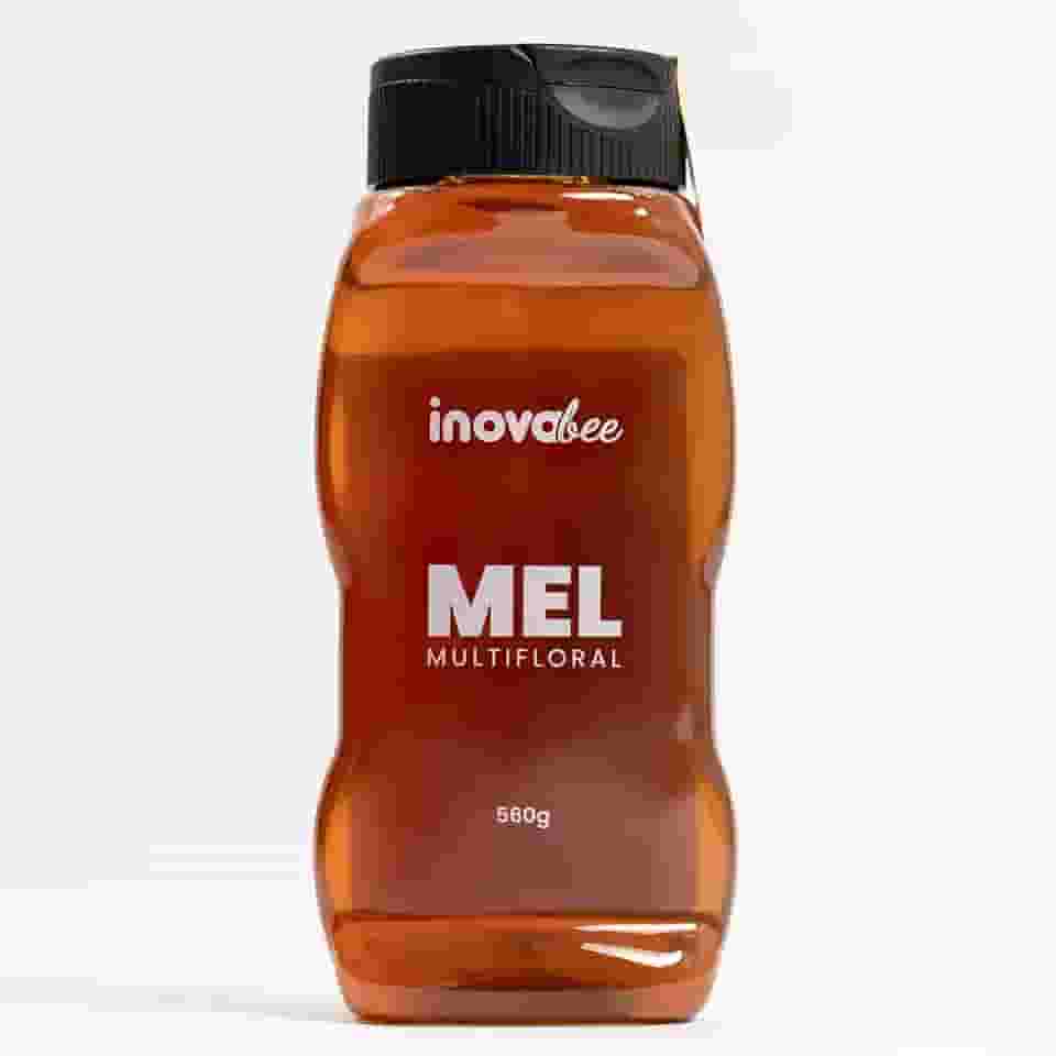 Mel Puro 100% Natural 560g | Bisnaga Upside Down com sistema Corta-Pingo | Embalagem sem Desperdício | Mel Multifloral Artesanal | Produção Sustentável | Apoio ao Pequeno Apicultor