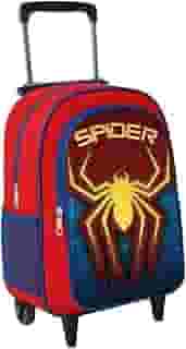 Mochila Rodinha Masculina Escolar Infantil Menino Reforçada Aranha