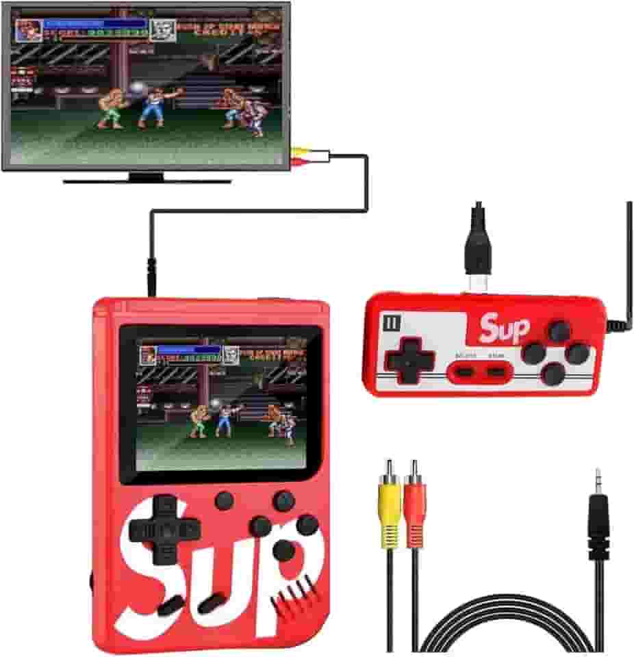 Game Portátil Sup Game Box Plus, 400 Jogos clássicos com Controle Multiplayer, Tela LCD, espelhamento da imagem e áudio na TV,COR ALEATÓRIA