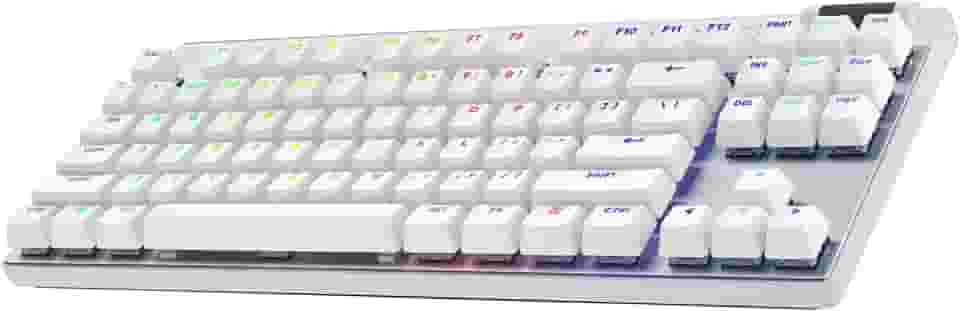 Teclado Gamer Sem Fio Logitech G PRO X com design TKL, Layout US, RGB LIGHTSYNC, Tecnologia LIGHTSPEED e Switch Exclusivo GX Brown Tactile - Branco