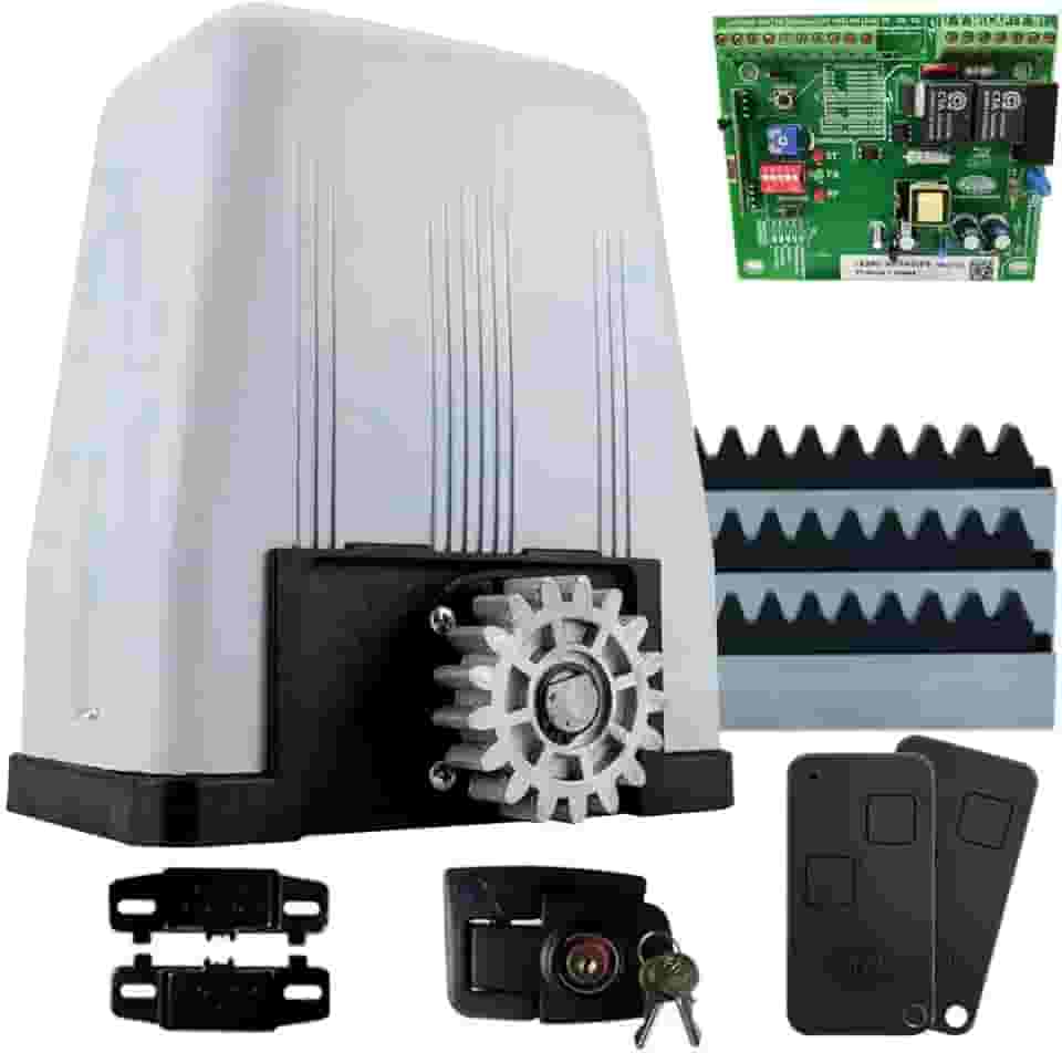 Motor Para Portão Eletrônico DZ4 Sk 36 1/3 de HP 800kg Rossi 3 Metros de Cremalheira (220)