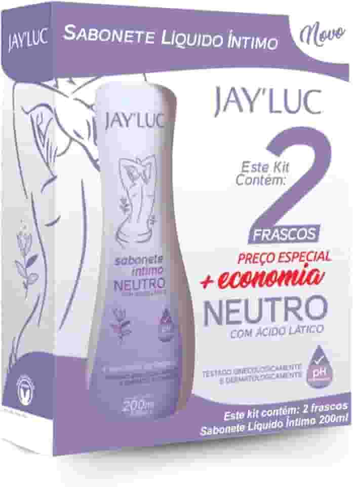Kit Sabonete Líquido Íntimo Neutro Jay Luc 200Ml Combo Sabonete Íntimo Com Ácido Lático Roxo Todos Os Tipos De Pele Este Kit Contém 2 Frascos De 200Ml
