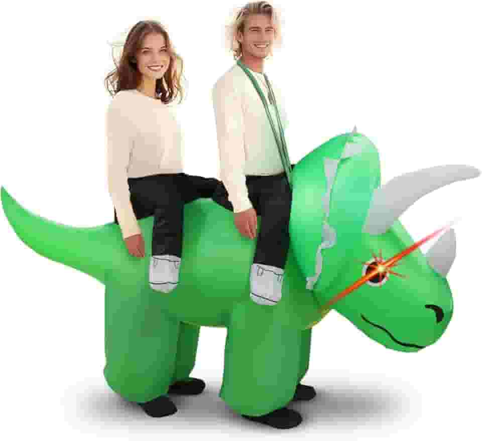 Fantasias de Halloween para casais para adultos 2025: fantasias de explosão para 2 pessoas fantasias engraçadas de dinossauros para homens e mulheres cosplay