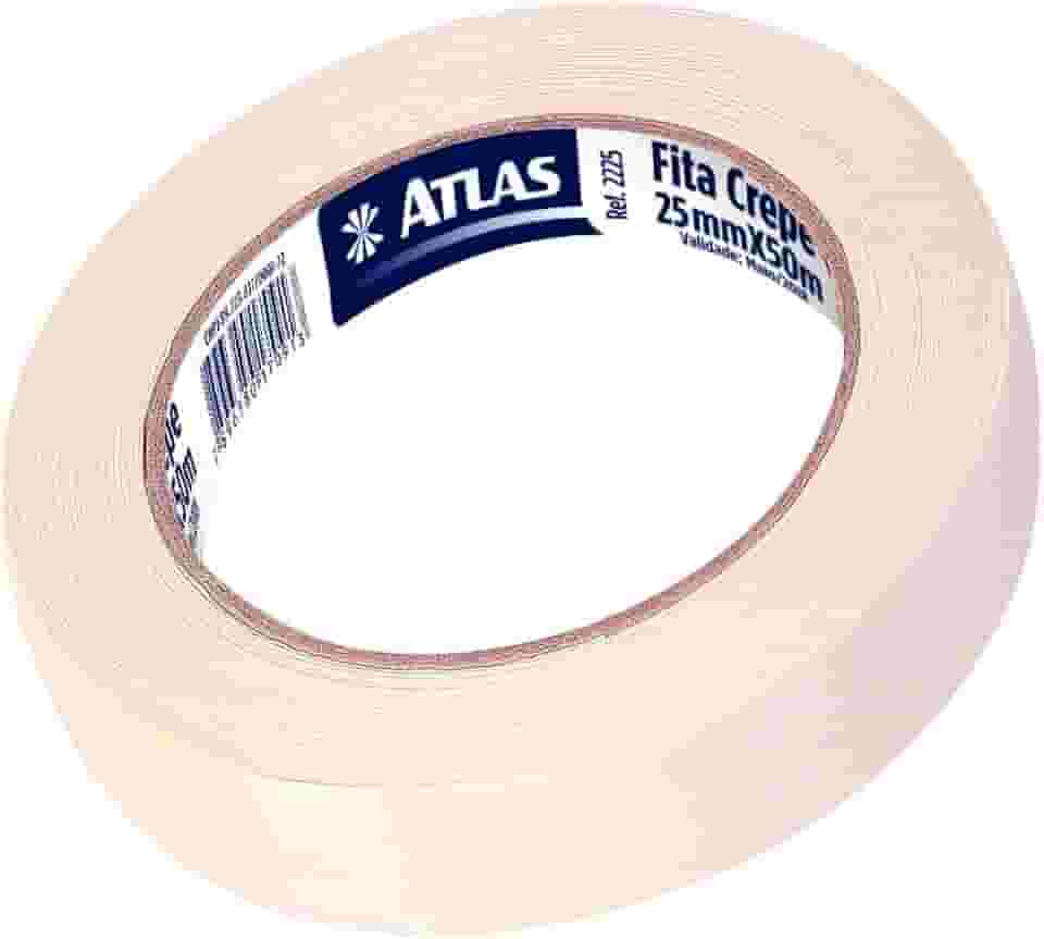 Atlas - Fita Crepe, Rolo de 25 mm x 50 Metros