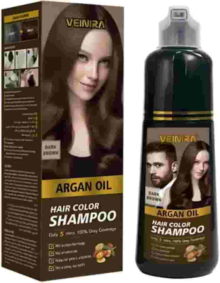 Tonalizador de Cabelo Formula Natural Sem Amonia Escurecedor Veinira 400ml Castanho Escuro