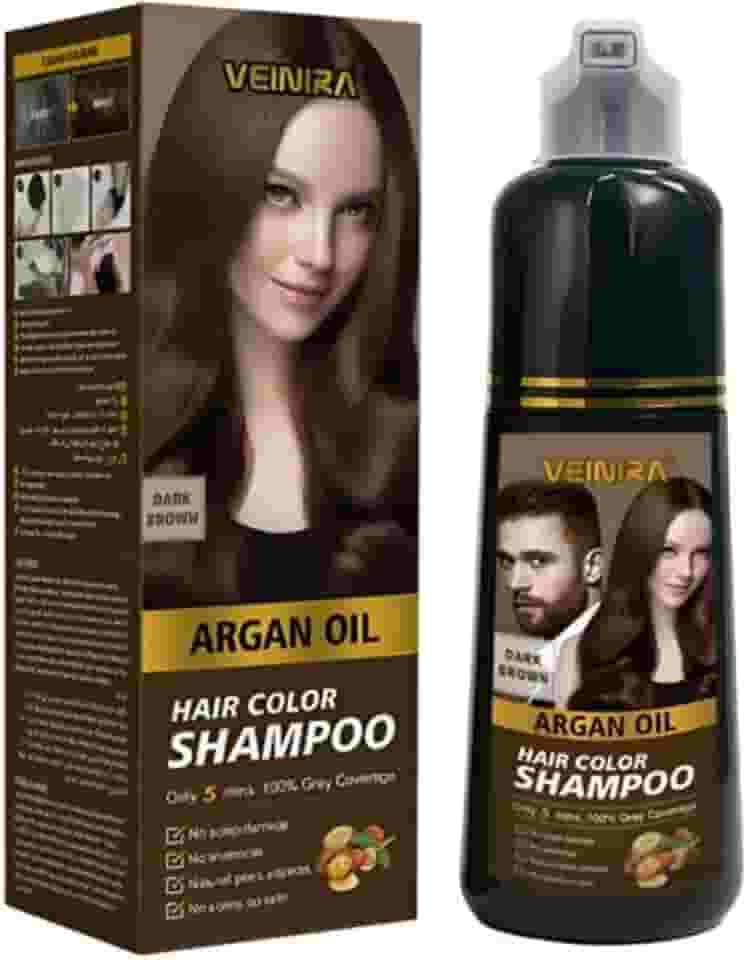 Tonalizador de Cabelo Formula Natural Sem Amonia Escurecedor Veinira 400ml Castanho Escuro