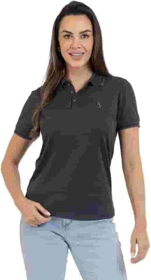 Camisa Polo Feminina Piquet Viscose Dry Premium Leve Acinturada Básica Casual Conforto Elegância Praticidade trabalho dia a dia