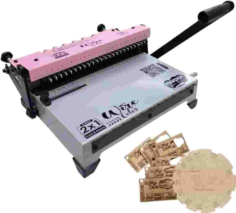 Encadernadora Wire Color Rosa Conjugada Passo 2x1 15 Fls Marpax