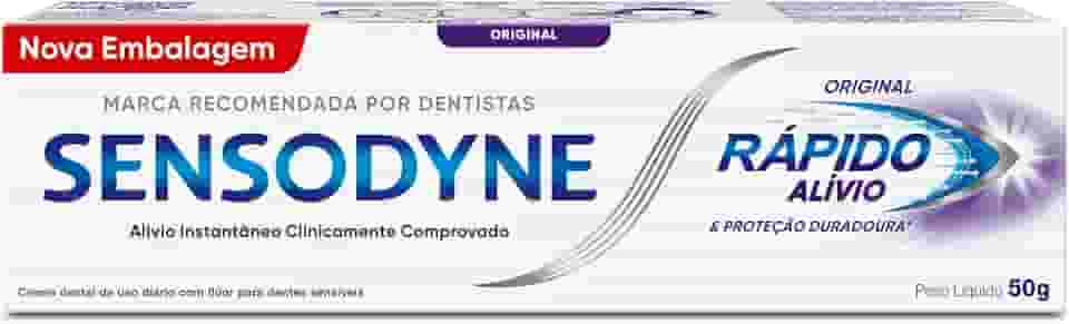 Sensodyne NOVO Creme Dental para Sensibilidade, Rápido Alívio e Proteção Duradoura com Flúor, Alívio Instantâneo, 50g