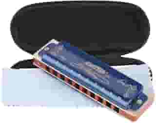 Easttop Professional Harmonica Blues Key of C 10 Hole 20 Tone Heavy Duty com estojo e pano de limpeza para jogadores profissionais, iniciantes, estudantes, melhor presente