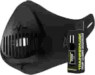 Máscara de treinamento 3.0 [Capa de EVA incluída] Máscara de desempenho de treino para fitness, corrida, cardio e esportes – Máscara de treinamento oficial usada por profissionais, Black + Case, Small