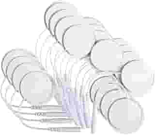 Eletrodos Adesivos Redondos, 3,2cm, Kit com 10 ou 20 Unidades, Conector 2mm, Branco (10)