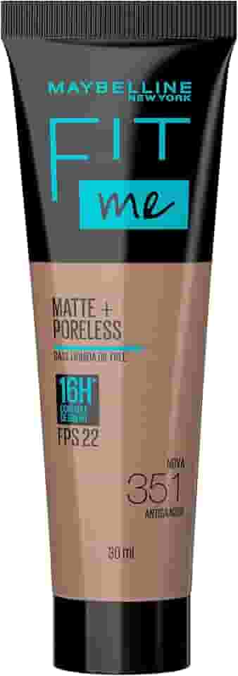 Base Líquida Maybelline NY Fit Me Matte FPS 22 Cor 351 (Antiga N300), 30ml
