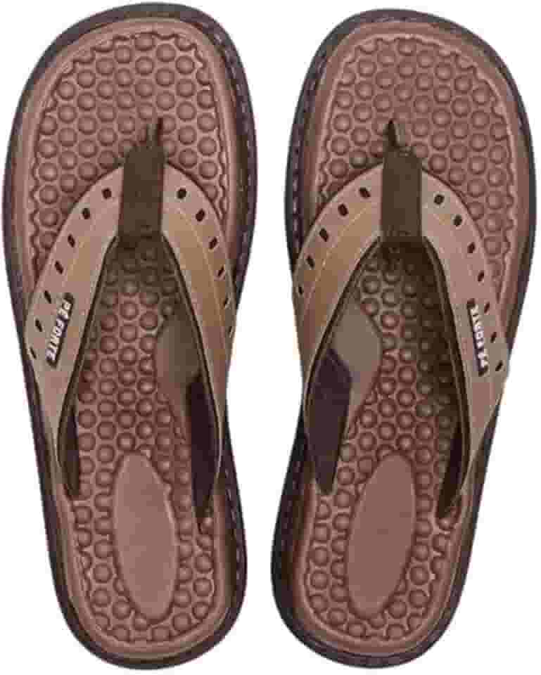 Chinelo Masculino Anatômico Ortopédico Antistress em Couro