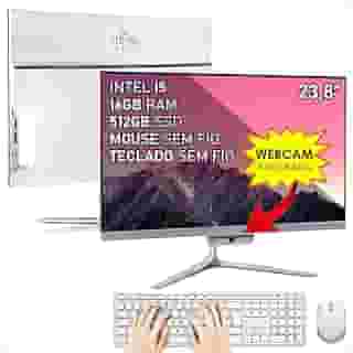 Computador Completo All In One Intel Core i5 23,8' Full HD 16GB SSD 512GB 4 Núcleos Super Turbo Hdmi Teclado e Mouse Strong Tech