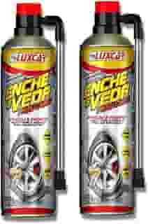 Kit 02 Spray Reparador De Pneu Enche Veda Luxcar Tapa Furo Carro Moto Bike