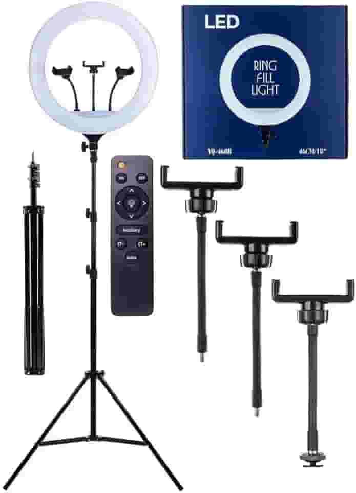 Iluminador Led Ring Light De 18 Polegadas Lives Tripé 215cm