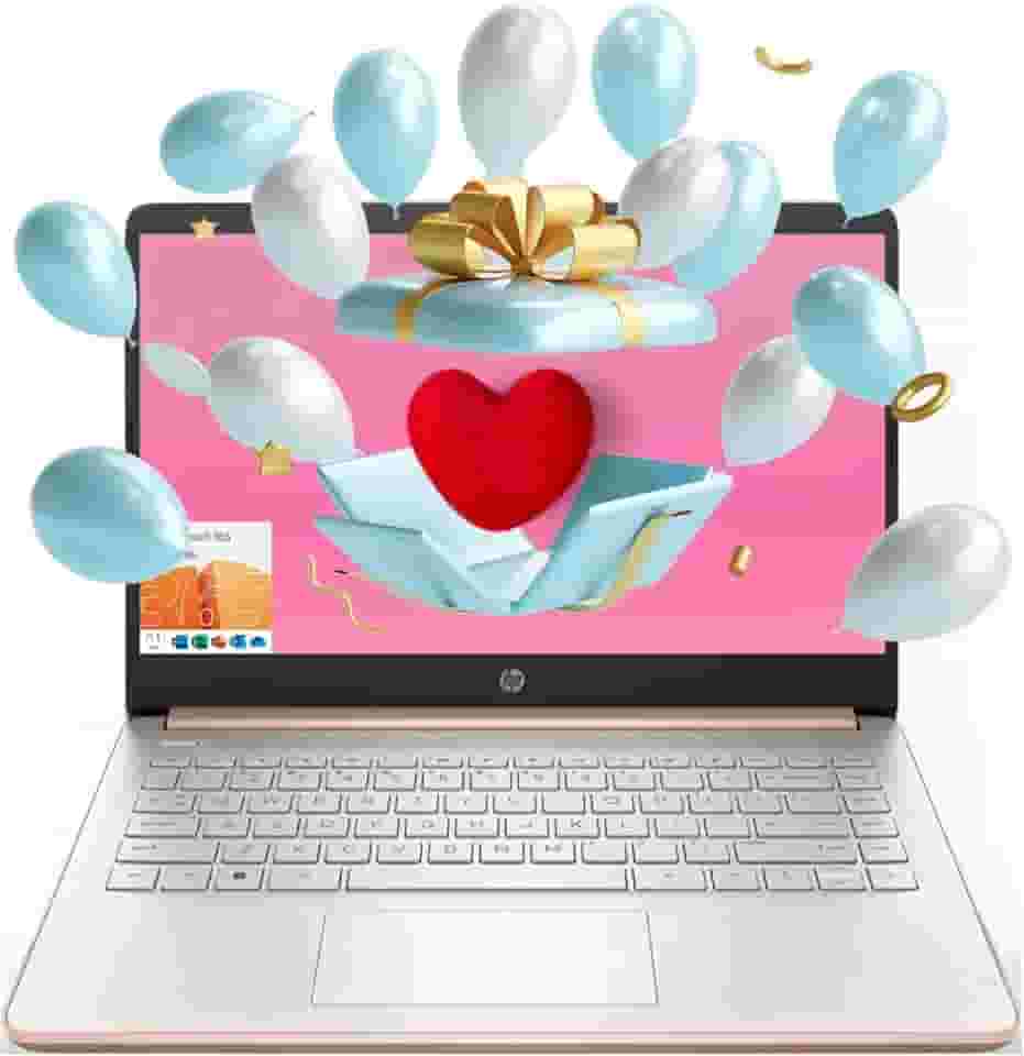 Notebook HP Essential, tela HD de 14'', Intel Celeron N4120, 16 GB de RAM, eMMC de 64 GB, webcam, HDMI, Wi-Fi, RJ-45, 1 ano de Office 365, Windows 11 Home, ouro rosa