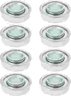 YINETTECH 8 peças de rolamentos de rodas resistentes OD 35 mm ID16 mm H12 mm para a maioria dos modelos de carrinho de serviço pesado prata