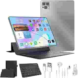 Tablet X19 Pro 10.1' Android 12, 64GB + 4GB RAM, Dual Chip 5G, Wi-Fi, Bluetooth, TECLADO, CAPA e FONE DE OUVIDO Incluso
