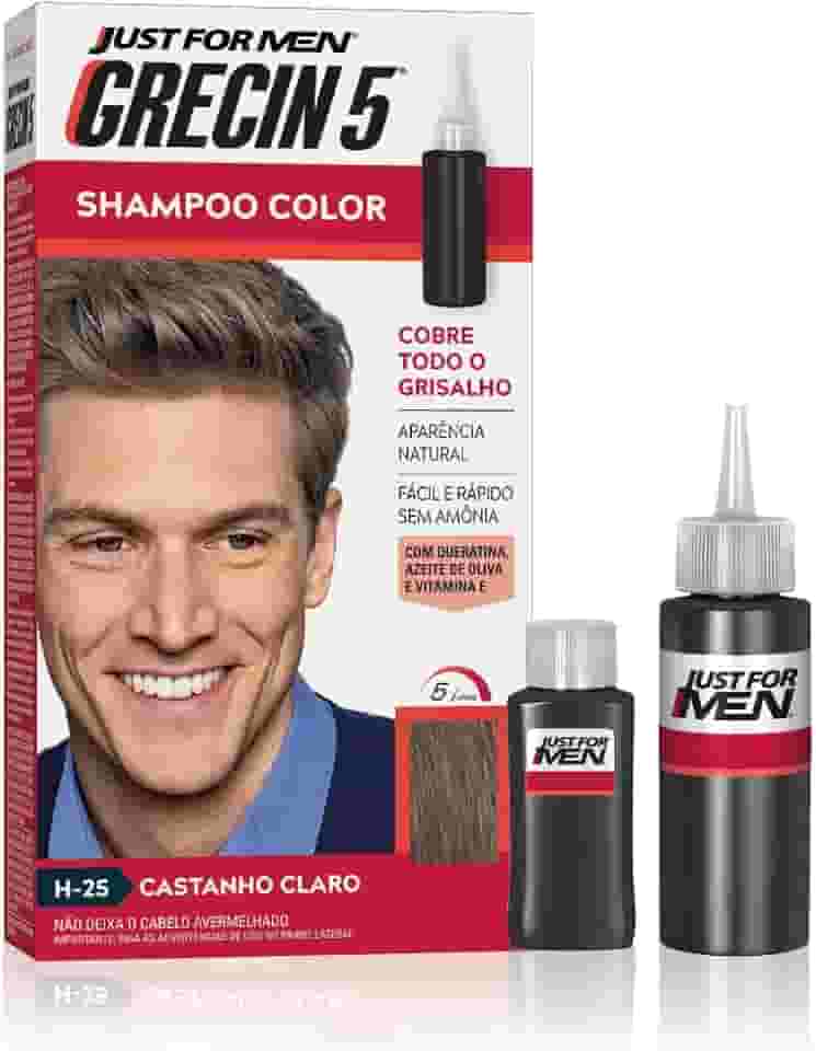 Grecin Shampoo Tonalizante 5 Castanho Claro 60Ml