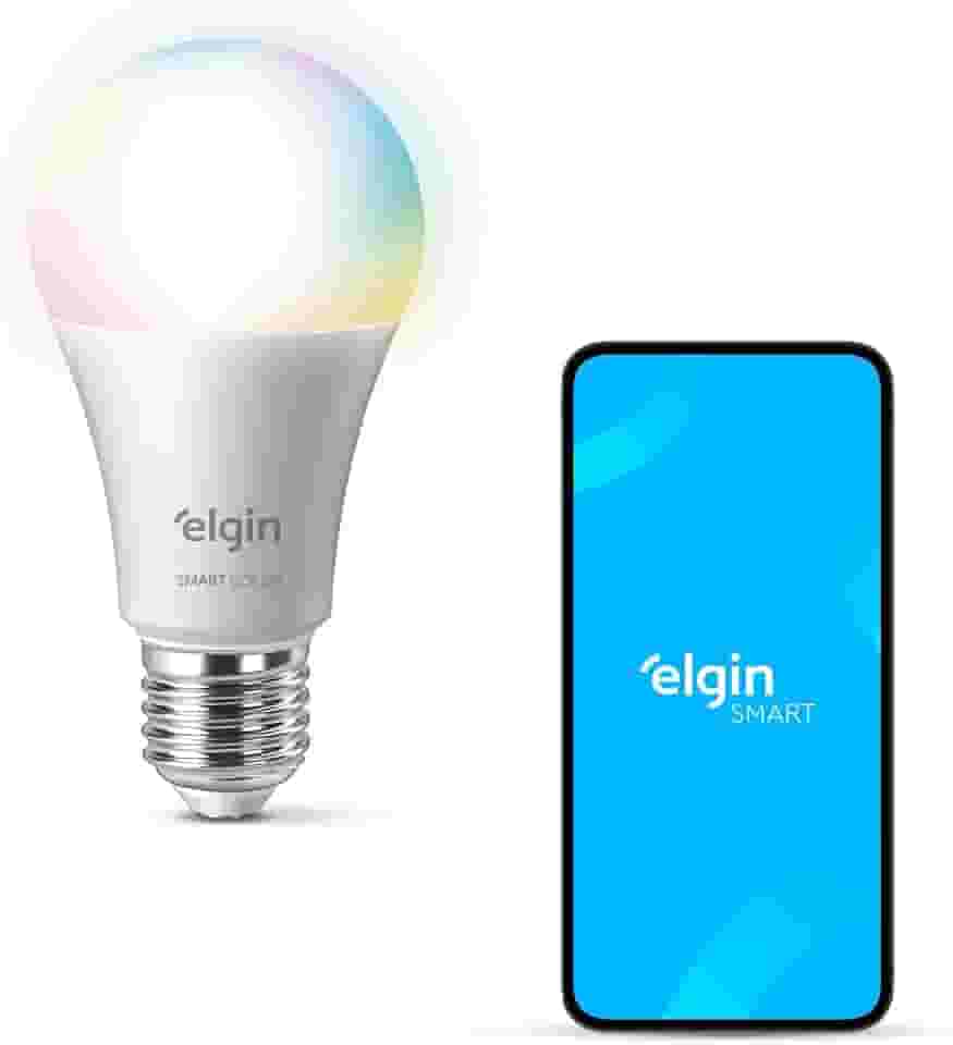 Lâmpada Inteligente Mais Potente 15W Smart Color RGB Wifi Elgin compatível com Alexa e Google Home
