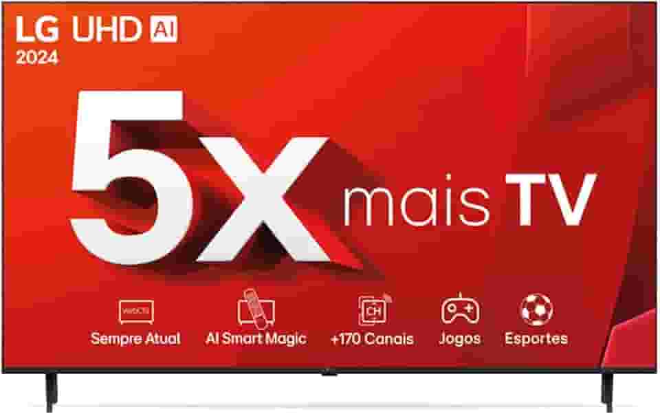 Smart TV 4K 65" LG UHD 65UT9050 Processador α5 Ger7 AI Design Super Slim Alexa/Chromecast integrado webOS 24 Controle Smart Magic