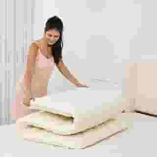 Miisong Colchão De Chão Japonês Com Capa Lavável, Colchões Dobráveis Tipo Futon, Colchonete Tatame Espuma Viscoelástica Espessa, Cama Dobrável Espreguiçadeira Para Crianças E Adultos (203 Cm X 99 6,