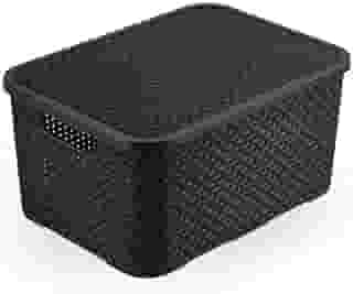 CAIXA ORGANIZADORA RATTAN 20L PRETA