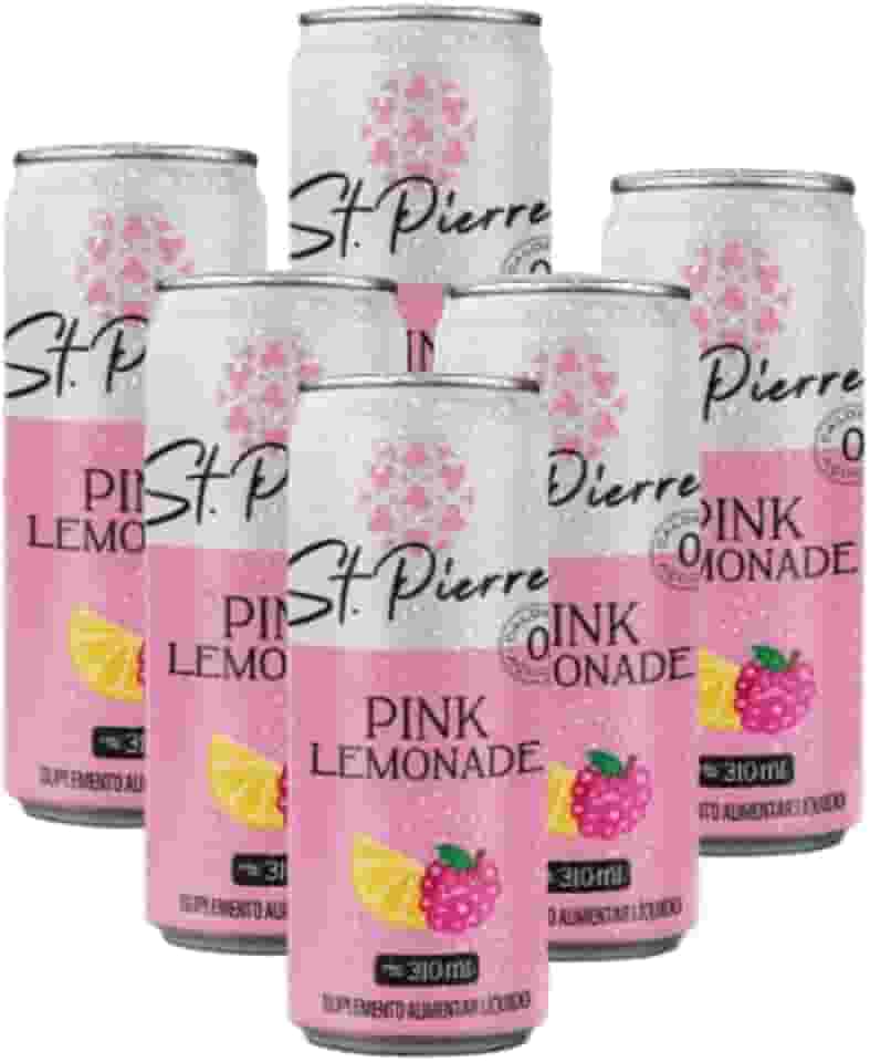 Combo Pack 6 latas Refrigerante Diet Zero Açúcar 310ml Pierre (Pink Lemonade)